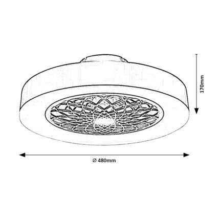 Rabalux - LED Aptumšojama griestu lampa ar ventilatoru LED/35W/230V 3000-6000K + tālvadības pults