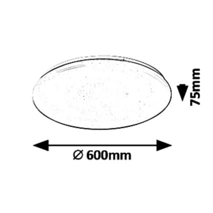 Rabalux - Dimbējams LED griestu gaismeklis 60W/230V ar tālvadību, Ø 60 cm
