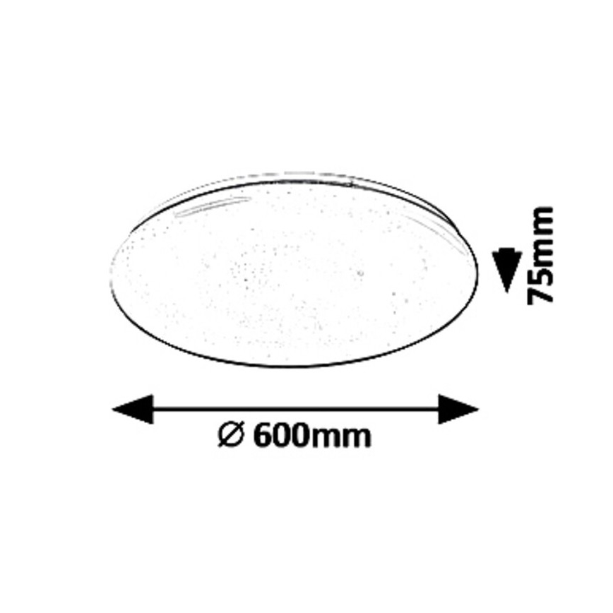 Rabalux - Dimbējams LED griestu gaismeklis 60W/230V ar tālvadību, Ø 60 cm