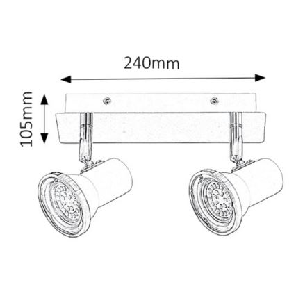 Rabalux - LED vannas istabas lampa 2xGU10/4,5W/230V IP44