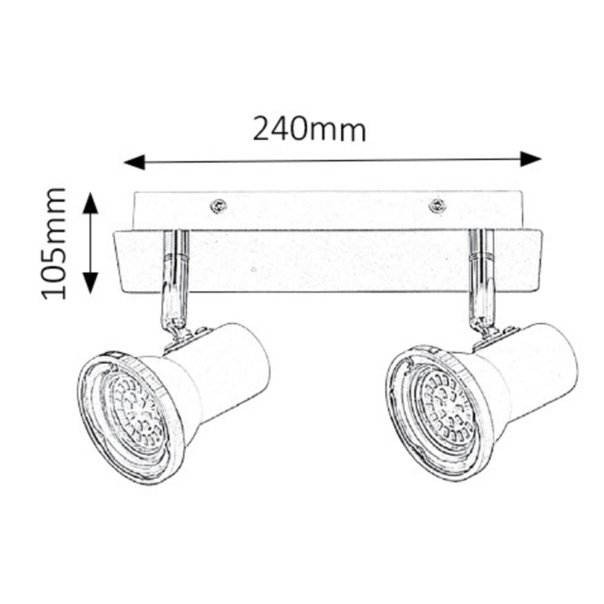 Rabalux - LED vannas istabas lampa 2xGU10/4,5W/230V IP44