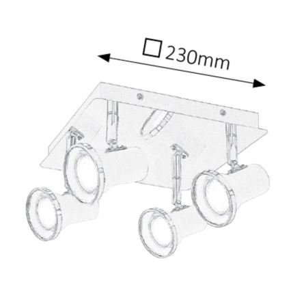 Rabalux - LED vannas istabas lampa 4xGU10/4,5W/230V IP44