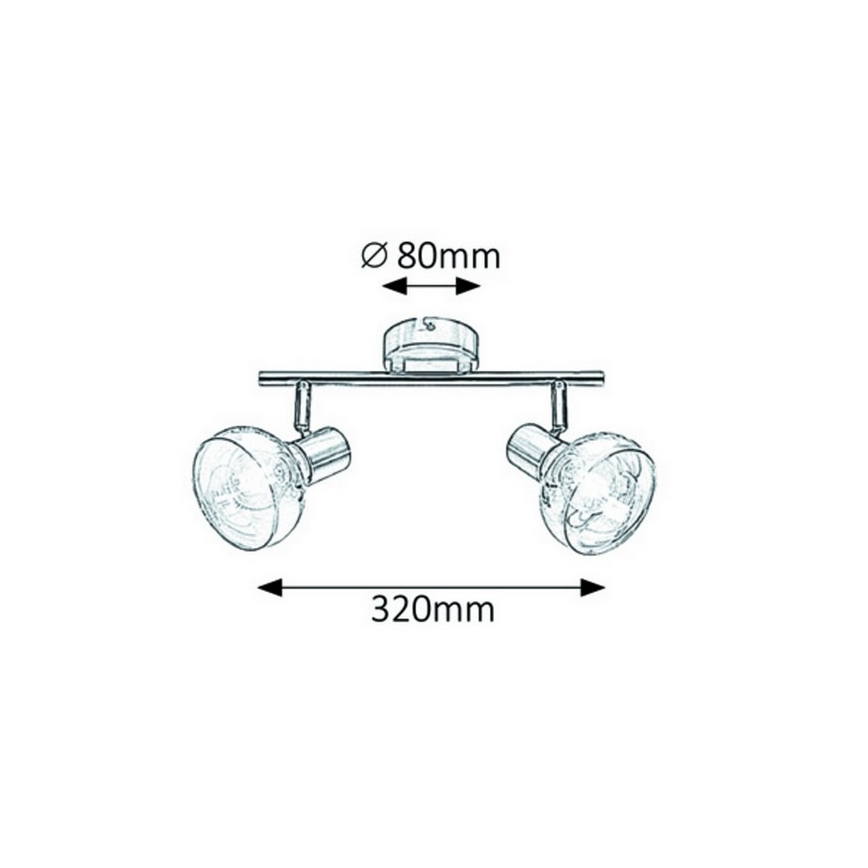 Rabalux 5547 - Lampa HOLLY 2xE14/40W/230V zelta