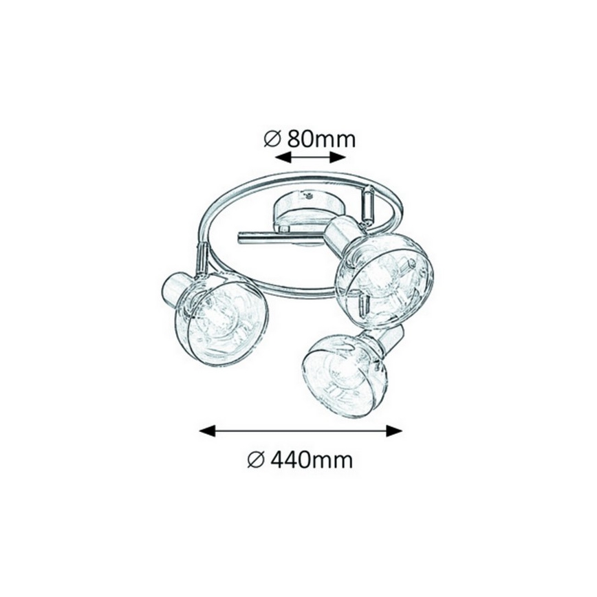 Rabalux 5549 - Lampa HOLLY 3xE14/40W/230V zelta
