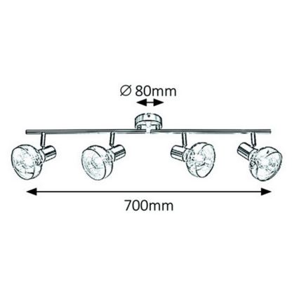 Rabalux - Lampa 4xE14/40W/230V zelta