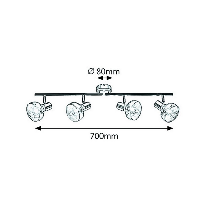 Rabalux - Lampa 4xE14/40W/230V zelta