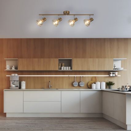 Rabalux - Lampa 4xE14/40W/230V zelta