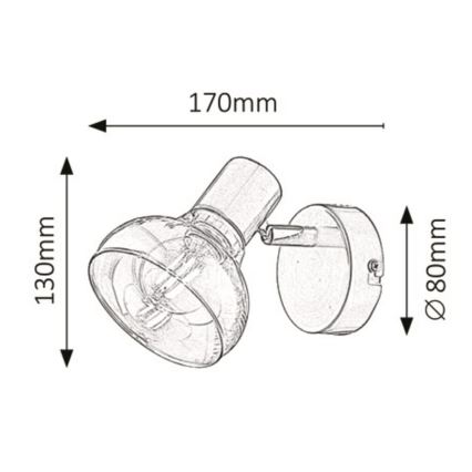 Rabalux - Sienas gaismeklis 1xE14/40W/230V spīdīgi hromēts