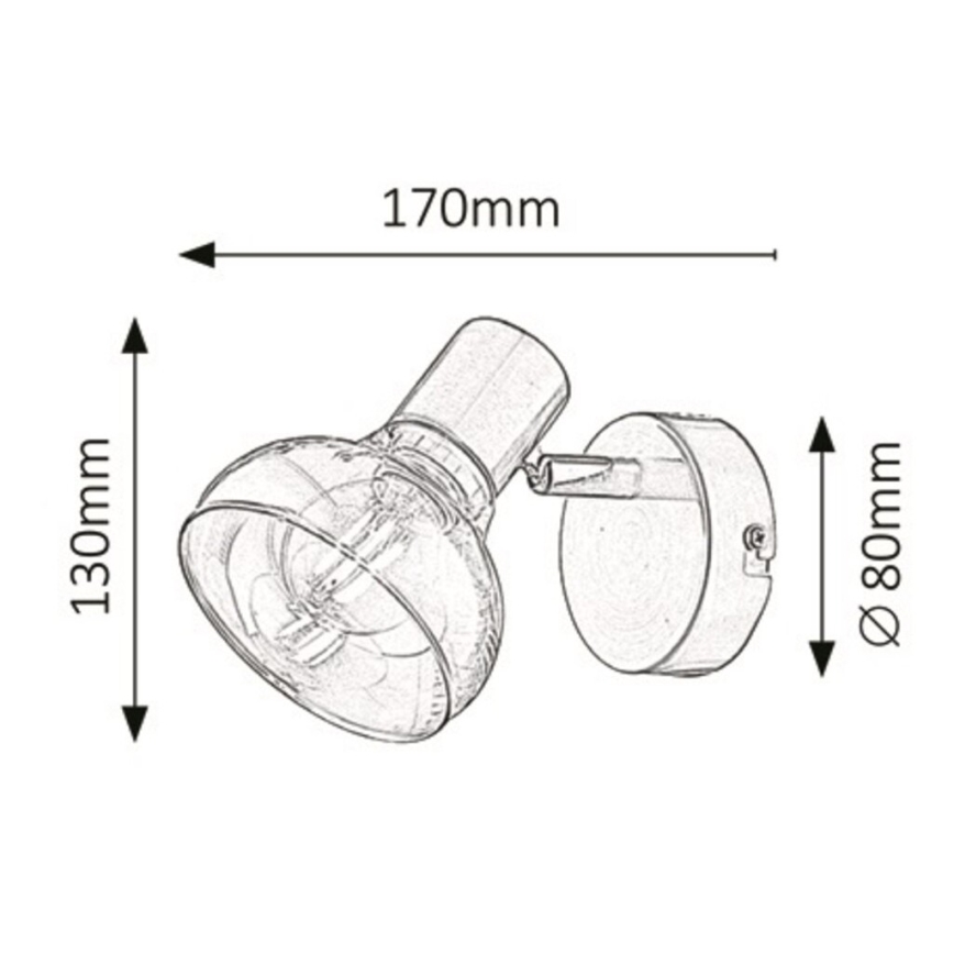 Rabalux - Sienas gaismeklis 1xE14/40W/230V spīdīgi hromēts