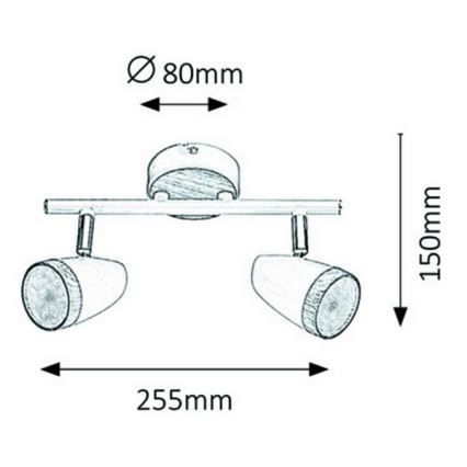 Rabalux 5565 - LED lampa KAREN 2xLED/4W/230V