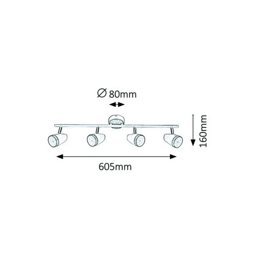 Rabalux - LED lampa 4xLED/4W/230V