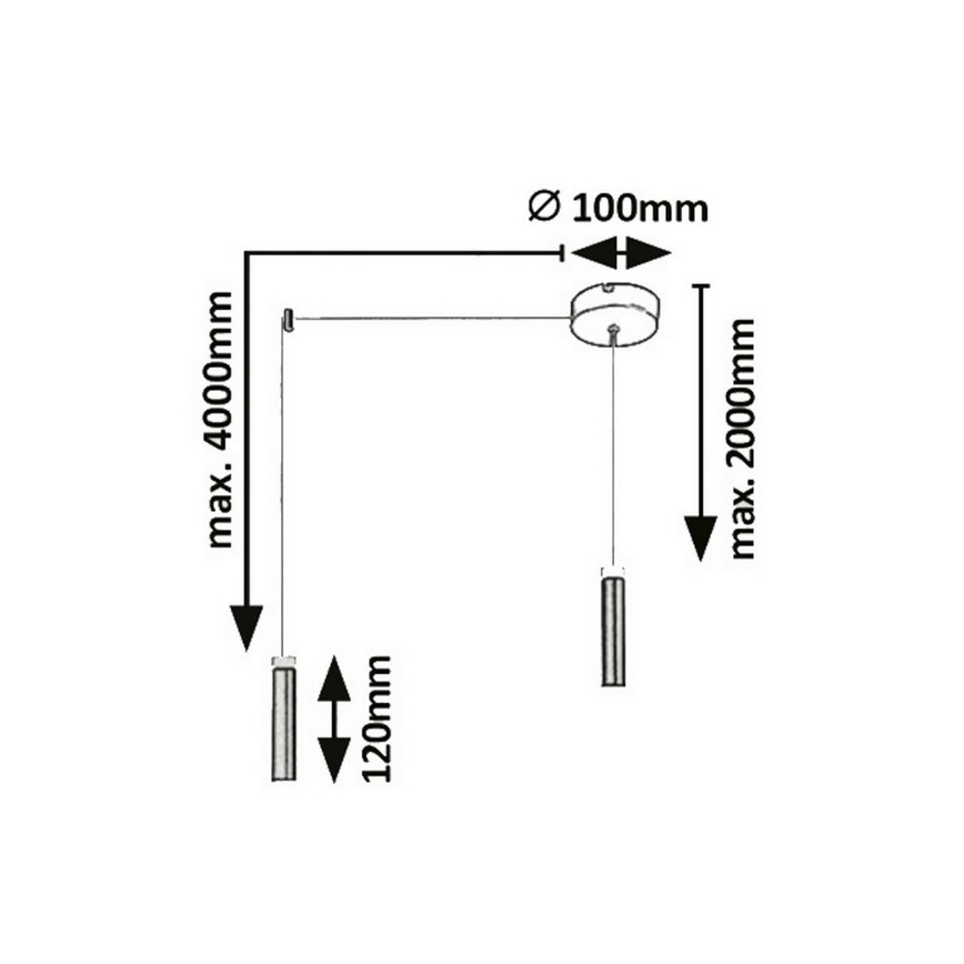 Rabalux - LED lustra ar auklu LED/7W/230V