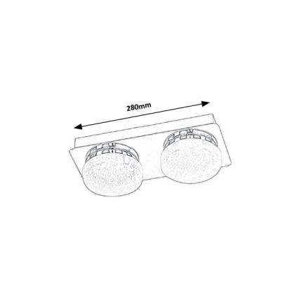 Rabalux - LED griestu lampa 2xLED/5W/230V 13x28 cm