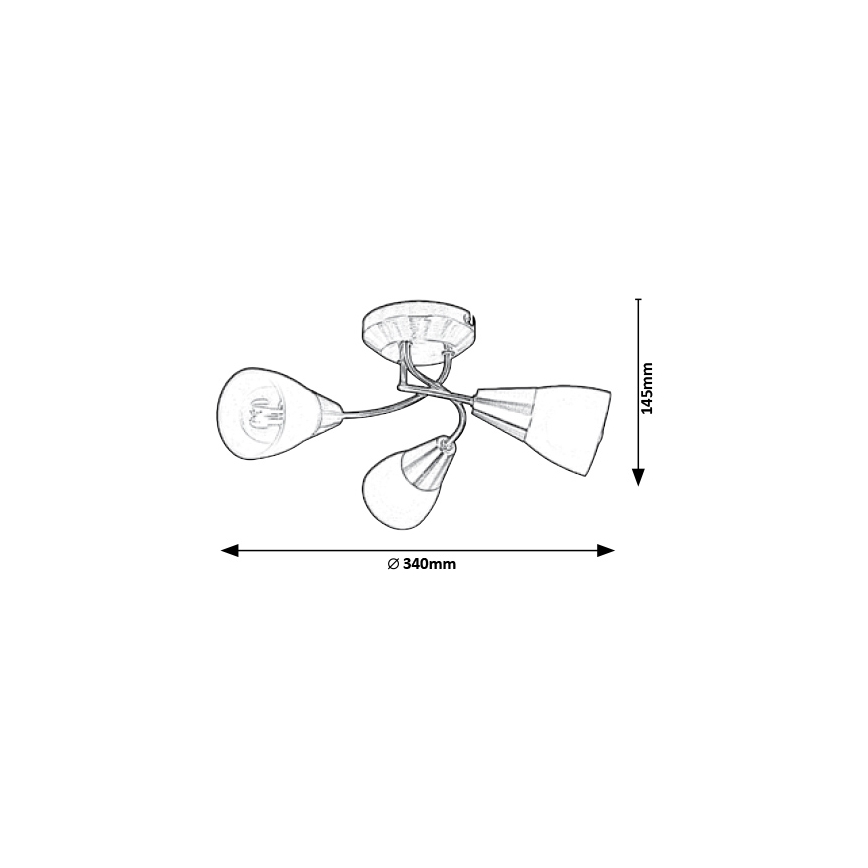 Rabalux - Griestu lampa 3xE14/40W/230V d. 34 cm