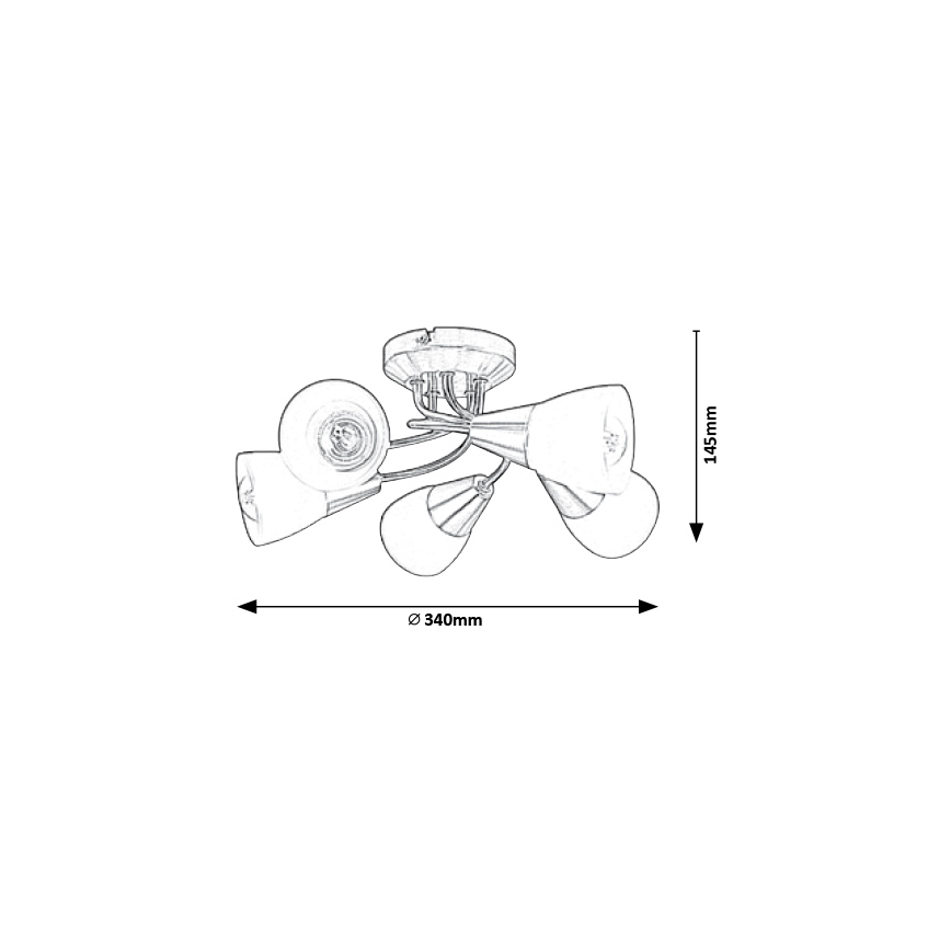 Rabalux - Griestu lampa 5xE14/40W/230V d. 34 cm