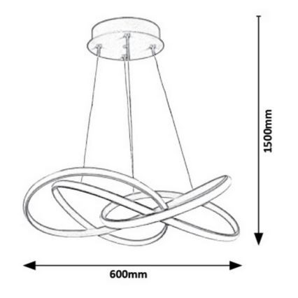 Rabalux - LED lustra ar auklu LED/40W/230V