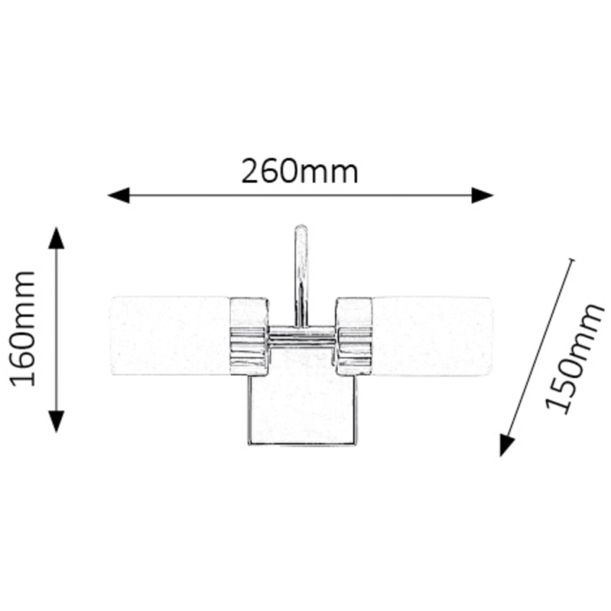Rabalux - LED Vannas istabas spoguļa apgaismojums 2xLED/4W/230V  IP44