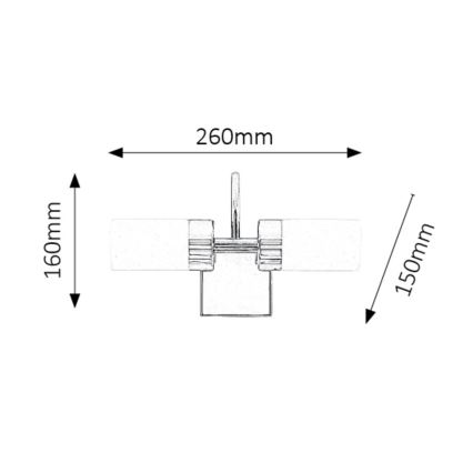 Rabalux - LED Vannas istabas spoguļa apgaismojums 2xLED/4W/230V  IP44