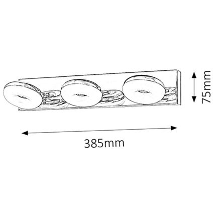 Rabalux - LED vannas istabas gaismeklis 3xLED/5W/230V IP44