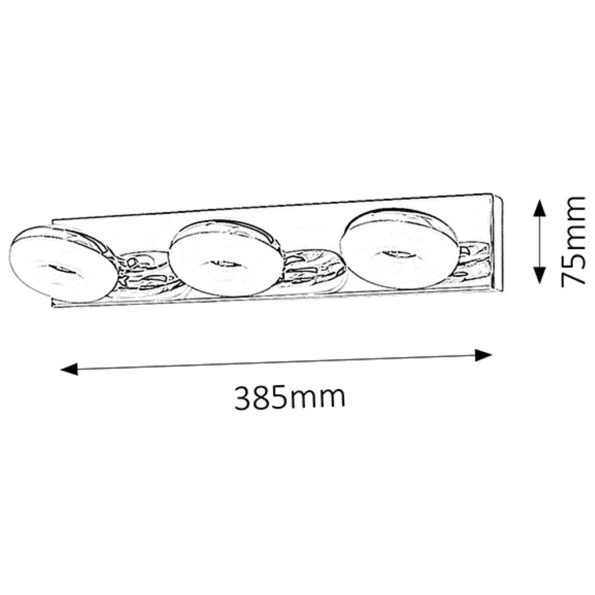 Rabalux - LED vannas istabas gaismeklis 3xLED/5W/230V IP44