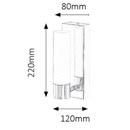 Rabalux 5749 - LED vannas istabas sienas gaismeklis JIM 1xLED/5W/230V IP44