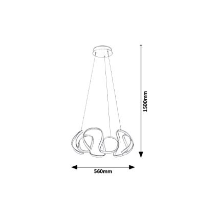 Rabalux - LED Lustra ar auklu LED/38W/230V