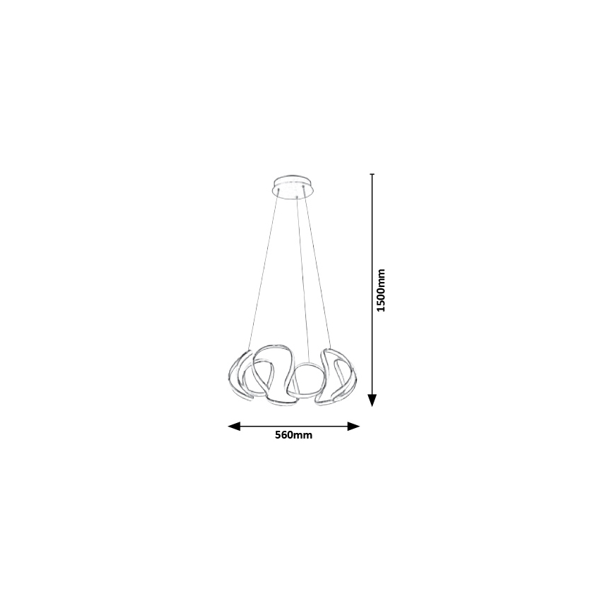 Rabalux - LED Lustra ar auklu LED/38W/230V