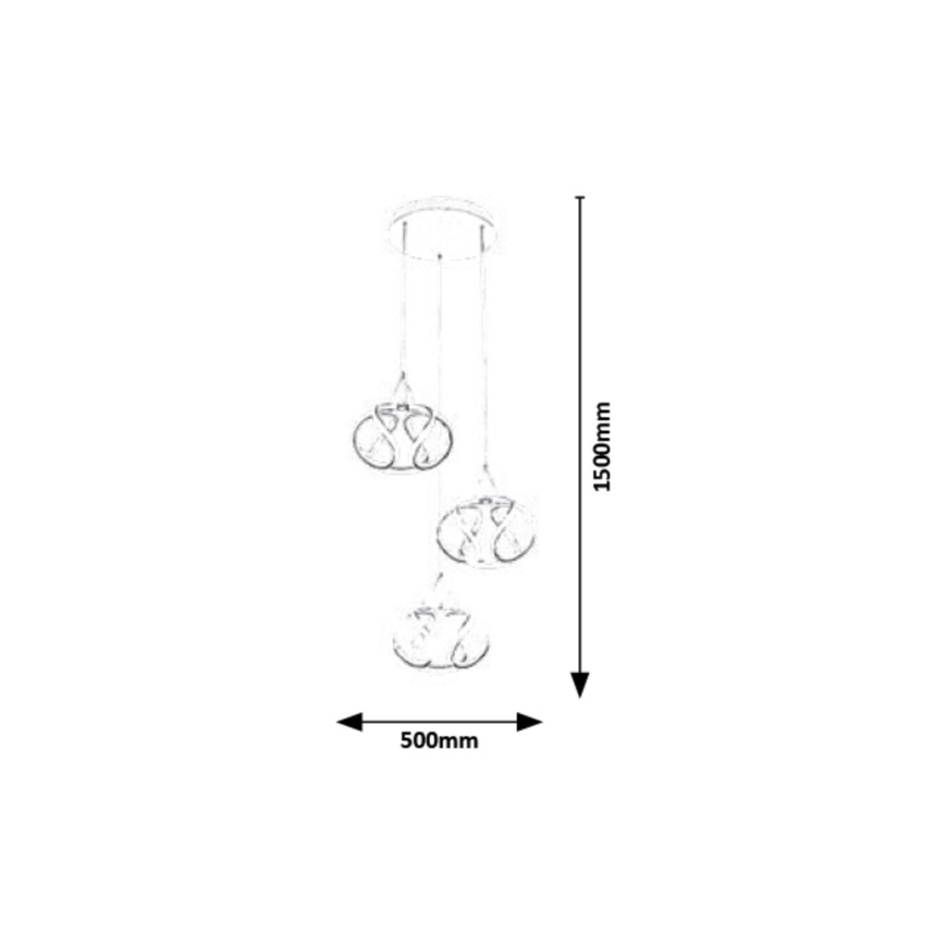 Rabalux - LED Lustra ar auklu LED/50W/230V 3000K