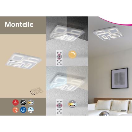 Rabalux 5859 - LED Aptumšojams griestu gaismeklis ar tālvadības pults MONTTELE LED/56W/230V