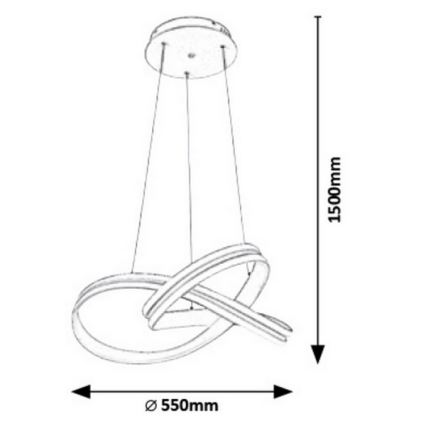 Rabalux - LED lustra ar auklu LED/60W/230V