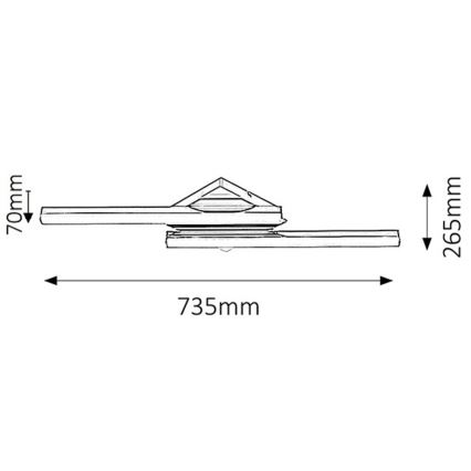 Rabalux - LED vannas istabas sienas gaismeklis 2xLED/12W IP44