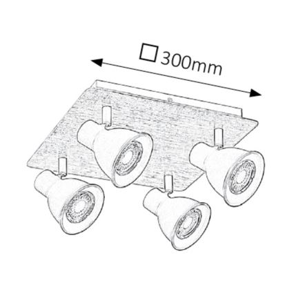 Rabalux - Lampa 4xGU10/35W/230V
