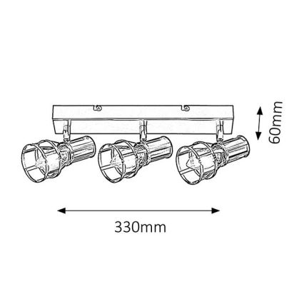 Rabalux 5960 - Lampa ARIA 3xE14/40W