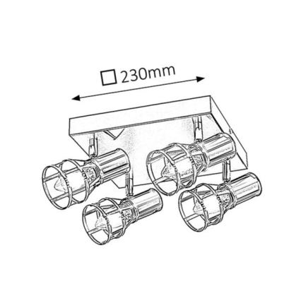 Rabalux - Lampa 4xE14/40W