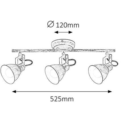 Rabalux - Lampa 3xE14/40W