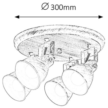 Rabalux - Lampa 4xE14/40W