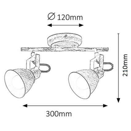 Rabalux - Lampa 2xE14/40W