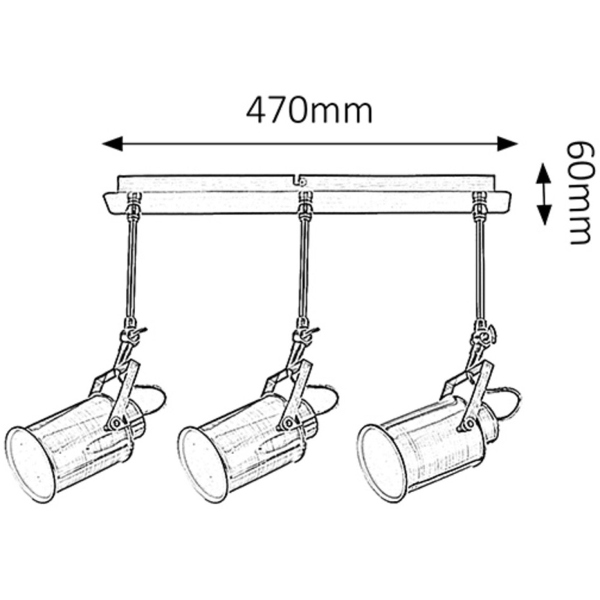 Rabalux - Lampa 3xE27/60W