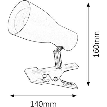 Rabalux - Fiksējamā lampa 1xE27/20W/230V