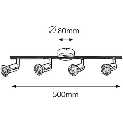 Rabalux - Lampa 4xGU10/50W/230V