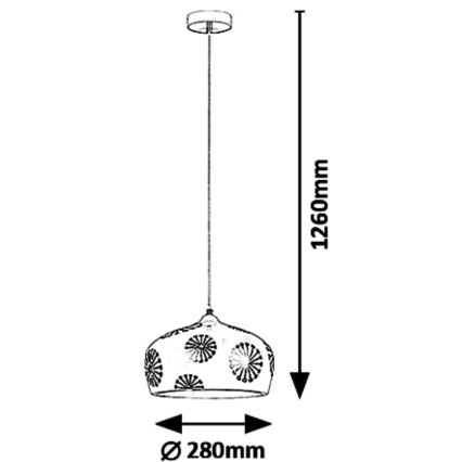 Rabalux 6050 - Lustra ar auklu GINGER 1xE27/60W/230V