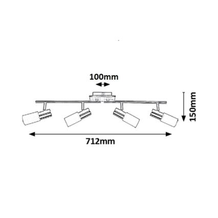 Rabalux 6099 - Lampa LOGAN 4xE14/40W/230V