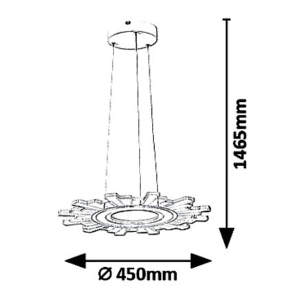 Rabalux 6210 - LED lustra ar auklu FELICITY LED/30W/230V