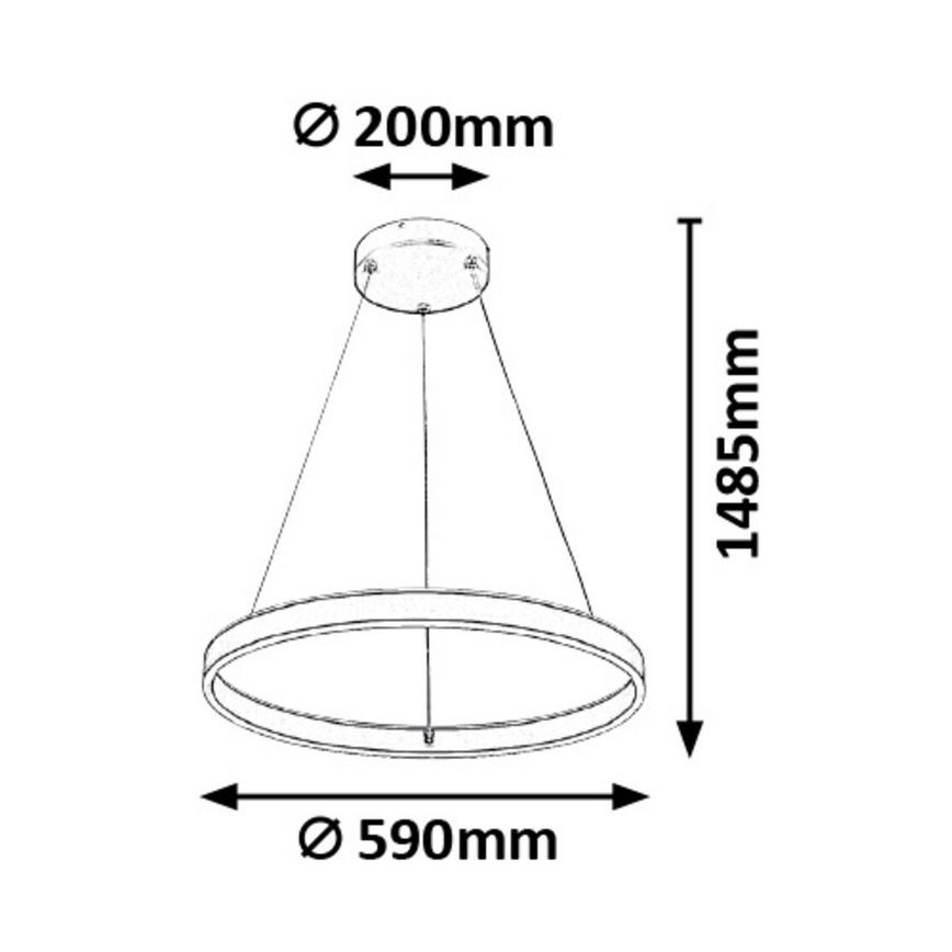 Rabalux - LED Aptumšojama lustra ar auklu LED/36W/230V + tālvadības pults