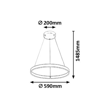 Rabalux - LED Aptumšojama lustra ar auklu LED/36W/230V + tālvadības pults