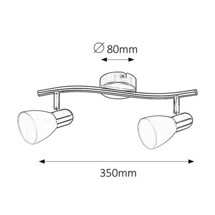 Rabalux - Lampa 2xE14/40W/230V