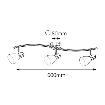 Rabalux - Lampa SOMA 3xE14/40W/230V