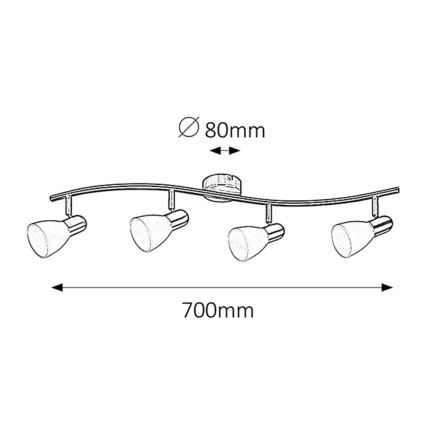 Rabalux - Lampa 4xE14/40W/230V