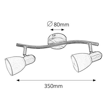 Rabalux - Lampa 2xE14/40W/230V