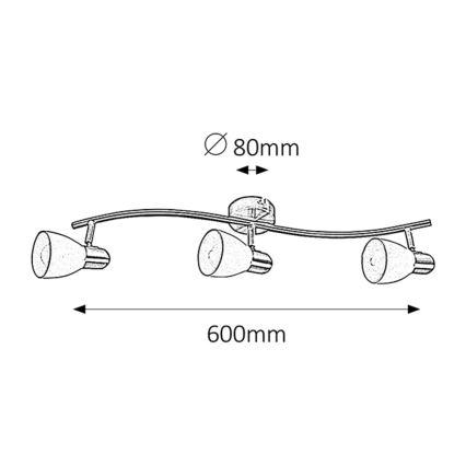 Rabalux - Lampa 3xE14/40W/230V